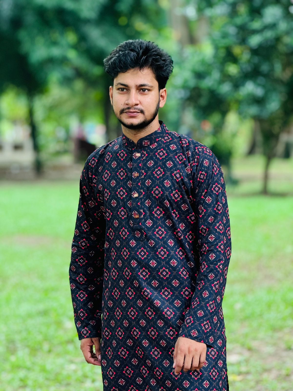 Cotton Print Panjabi