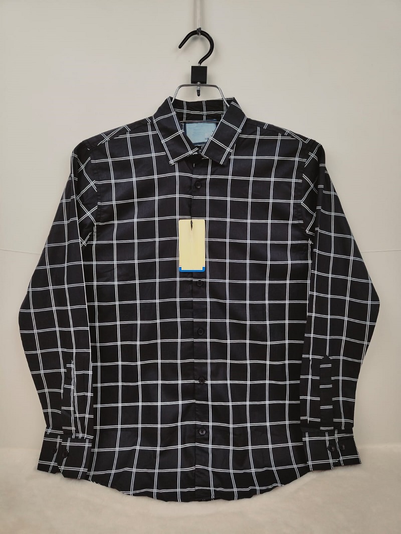 Pure Cotton full Sleeve Check & Print Shirt for Men's