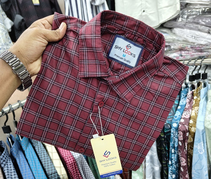 Pure Cotton full Sleeve Check Shirt