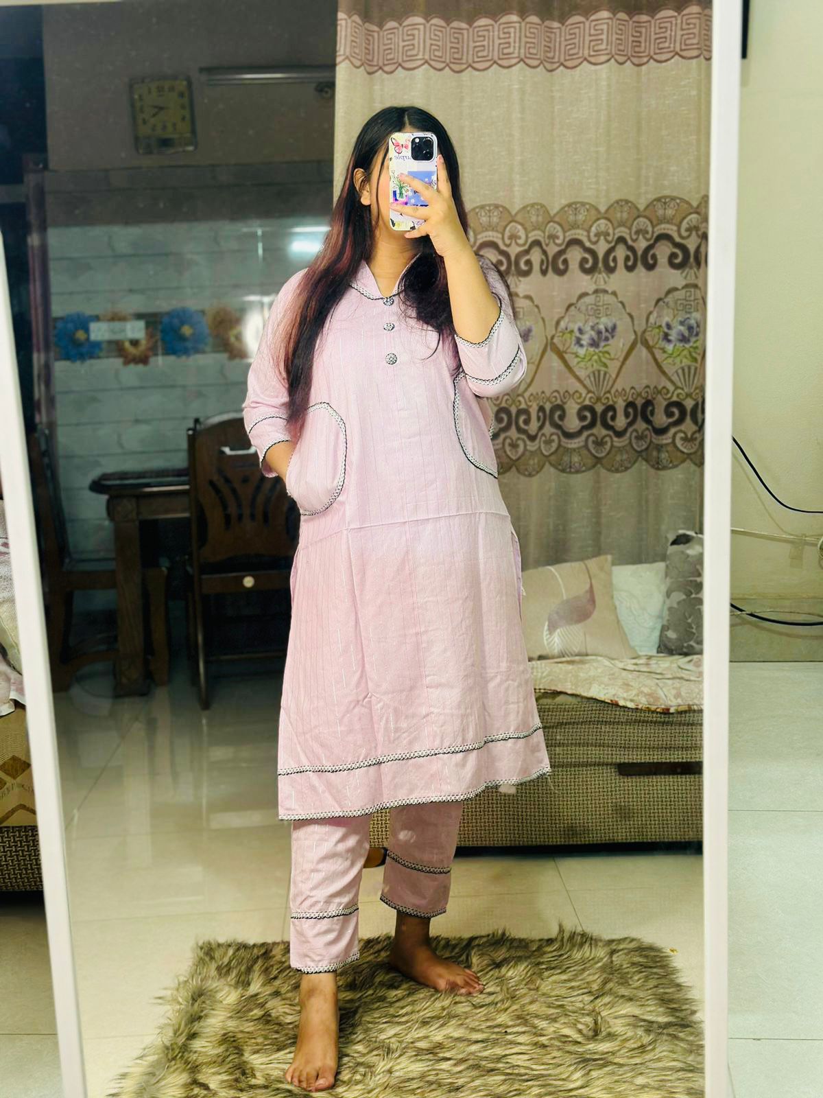 Khadi pure cotton poket 2 pis