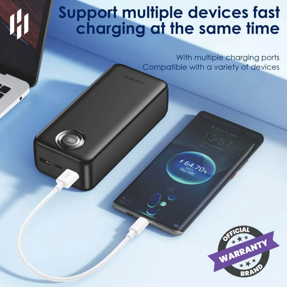 Foneng PX103 30000mAh 22.5W Power Bank with 3 Outputs
