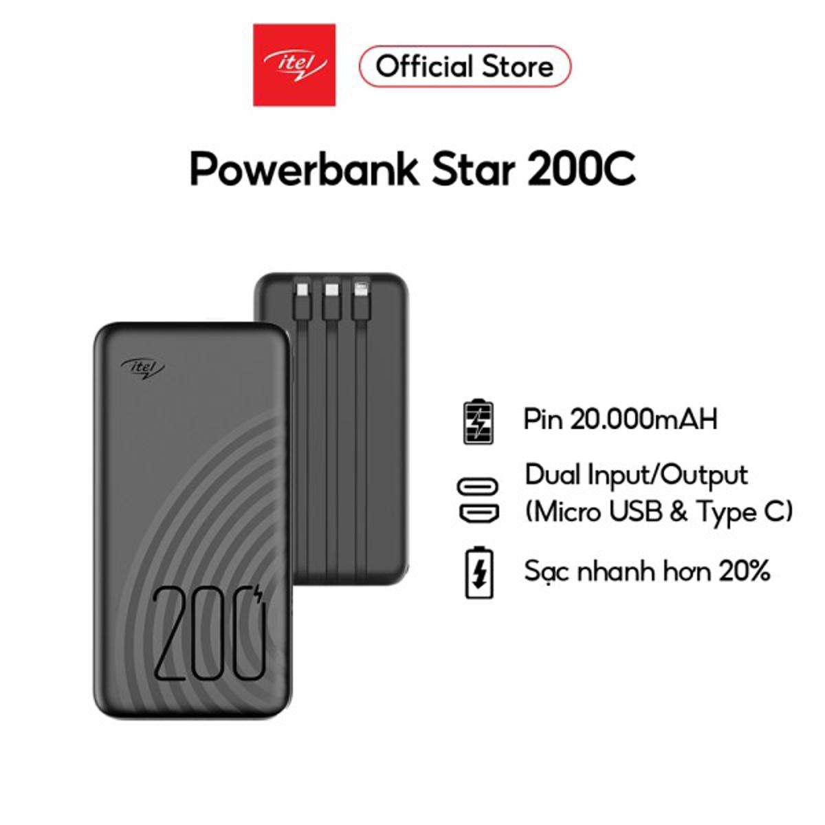 Itel Star 200 20000mAh Power Bank
