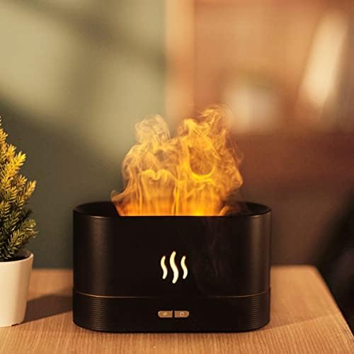 Fireplace Flame Effect Humidifier – LED Aroma Diffuser with Warm Glow