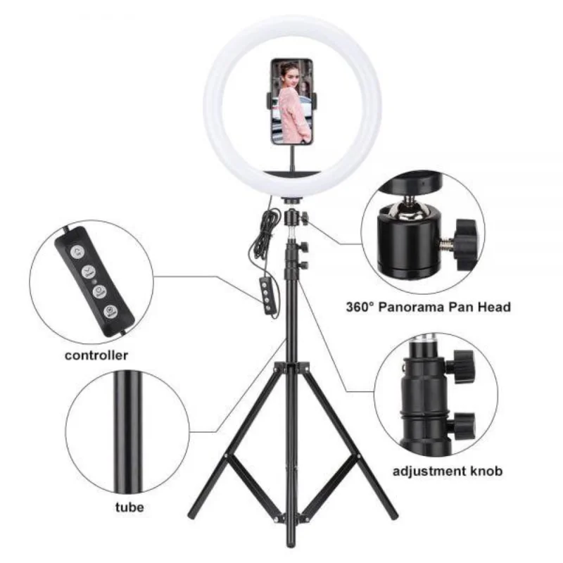 12″ LED Ring Light with Adjustable Tripod Stand