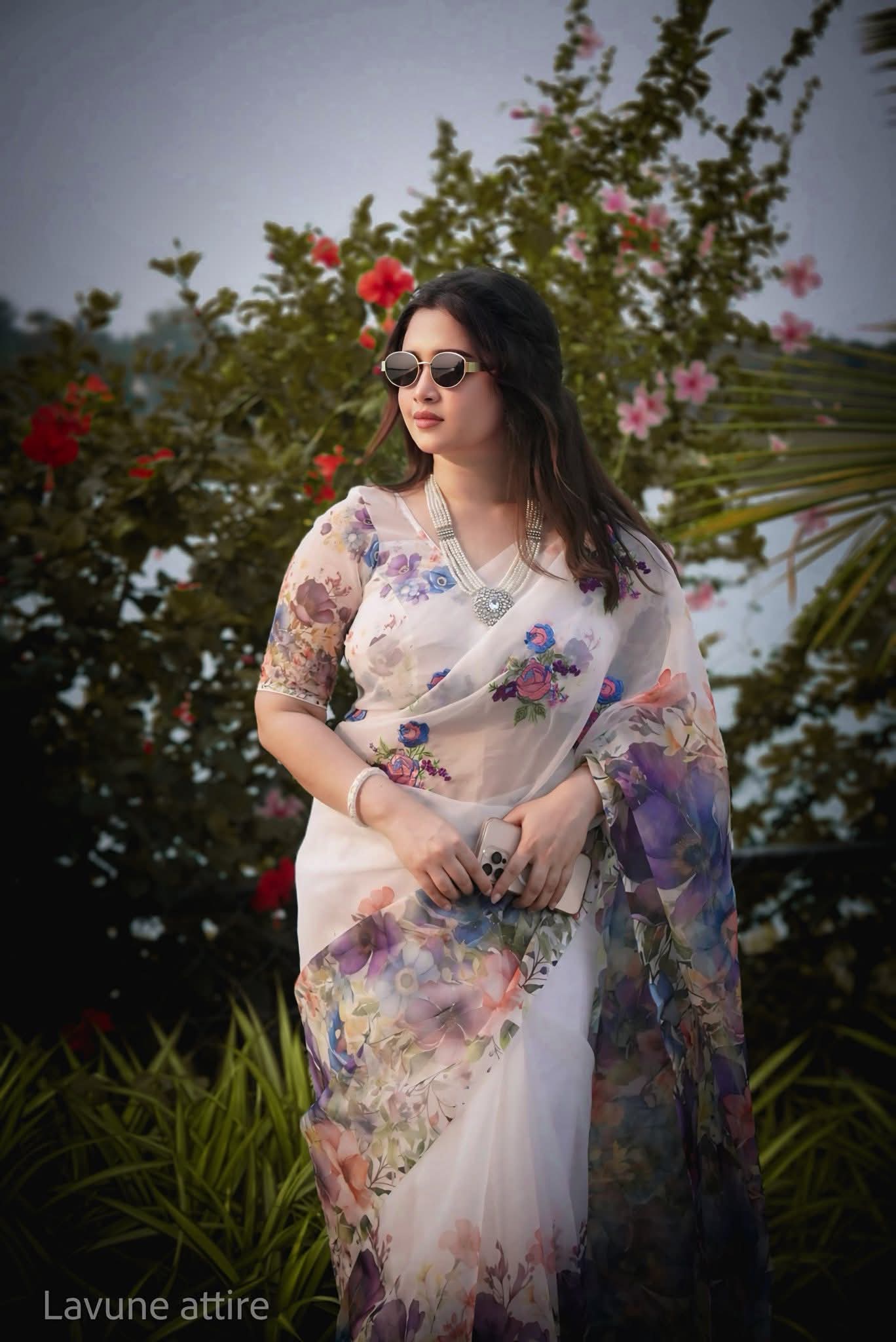 Chanderi silk sharee with blause pcs