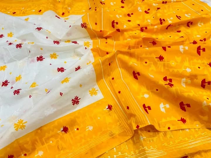 Half Silk Skin Print Sharee
