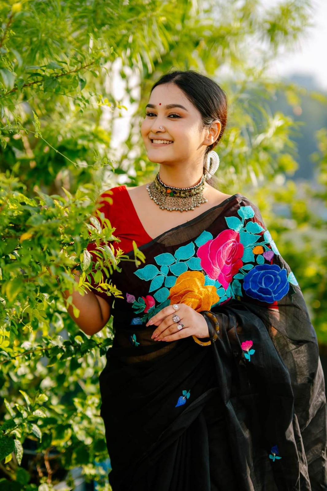 Embroidery Half Silk Sharee