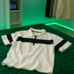 Bluhong Half Zip Ribbed Polo T-Shirt